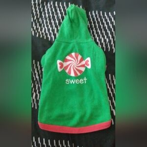 🎄 Green Hoodie with Peppermint Candy Design 🎄